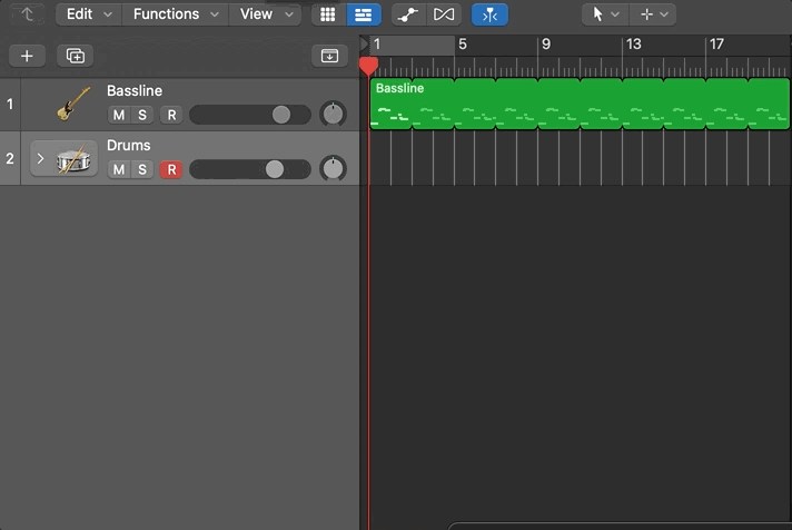 add drums to a bassline how to logic pro x