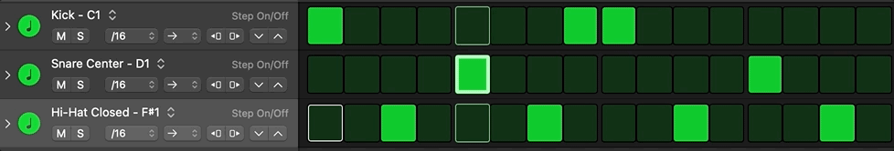 drum sequencer how to use kick snare hi-hat