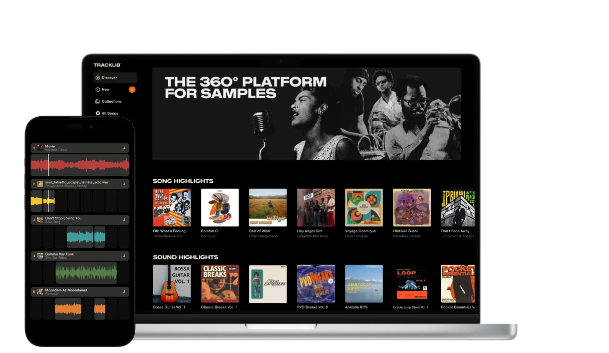 TRACKLIB on desktop and mobile